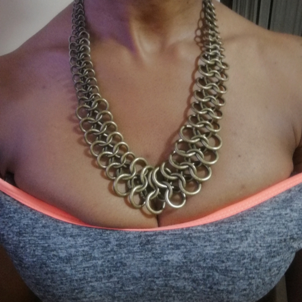 Chunky brass necklace